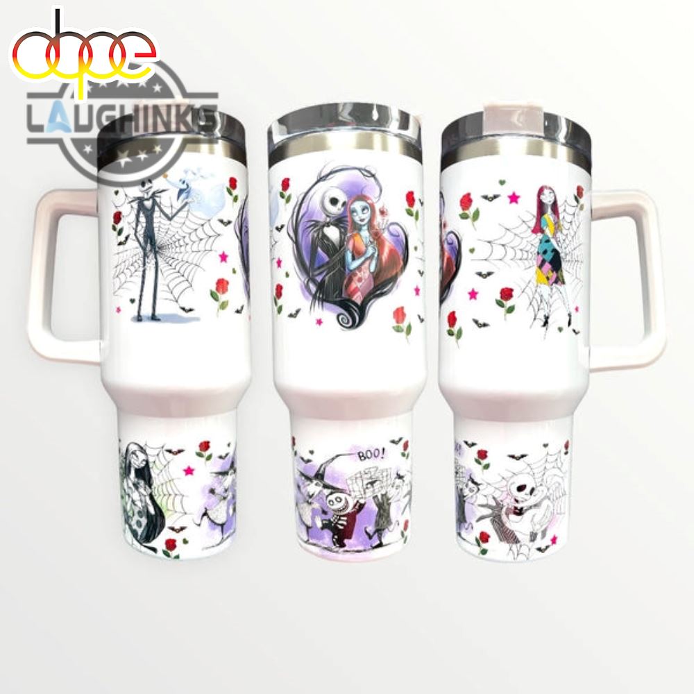 Nightmare Before Christmas 40Oz Quencher Tumbler 40 Oz Stainless Steel Stanley Cups Dupe With Handle