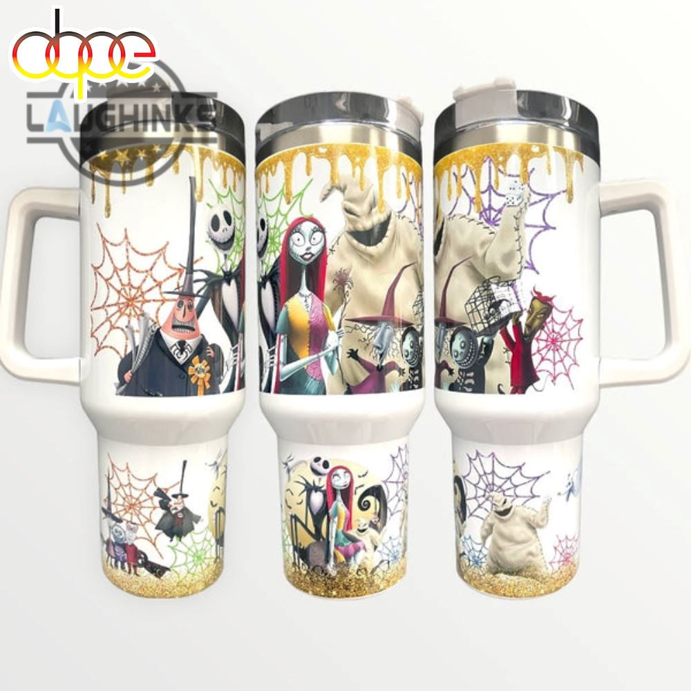 Nightmare Before Christmas Gold Limited Edition40oz Quencher Tumbler 40 Oz Stainless Steel Stanley Cups Dupe With Handle