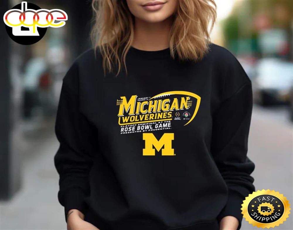 Official Michigan Wolverines Gain The Rose Bowl College Football Playoff 2024 Ncaa Football Unisex T Shirt