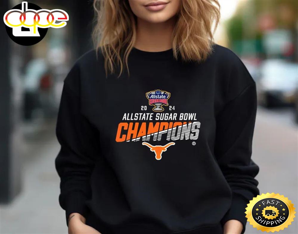 Official Texas Longhorns 2024 Allstate Sugar Bowl Champions Cfb Playoff Unisex T Shirt