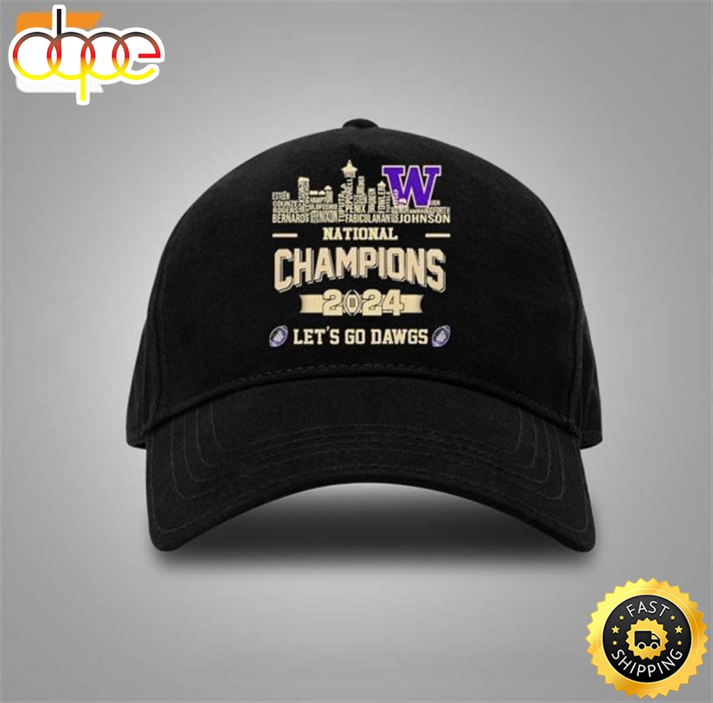 Official Washington Huskies National Champions 2024 Merchandise Classic Hat Cap