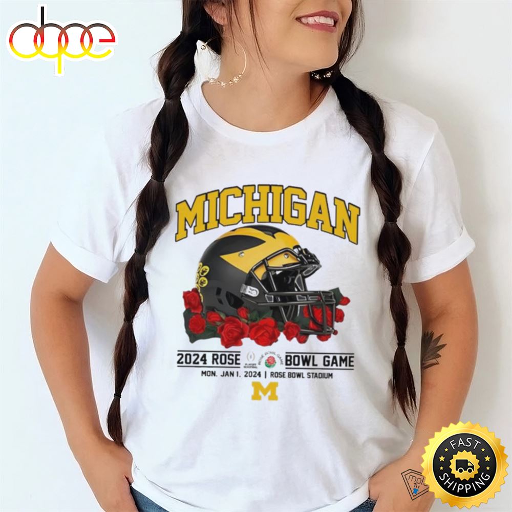 Official Michigan 2024 Rose Bwl Game Shirt Tshirt
