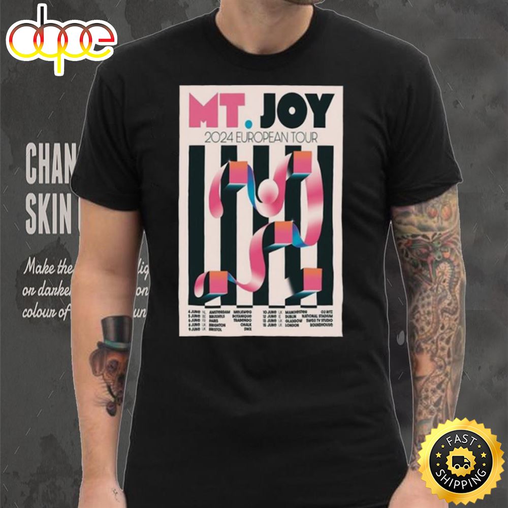 Official Mt.Joy European 2024 Tour Poster Shirt Tshirt
