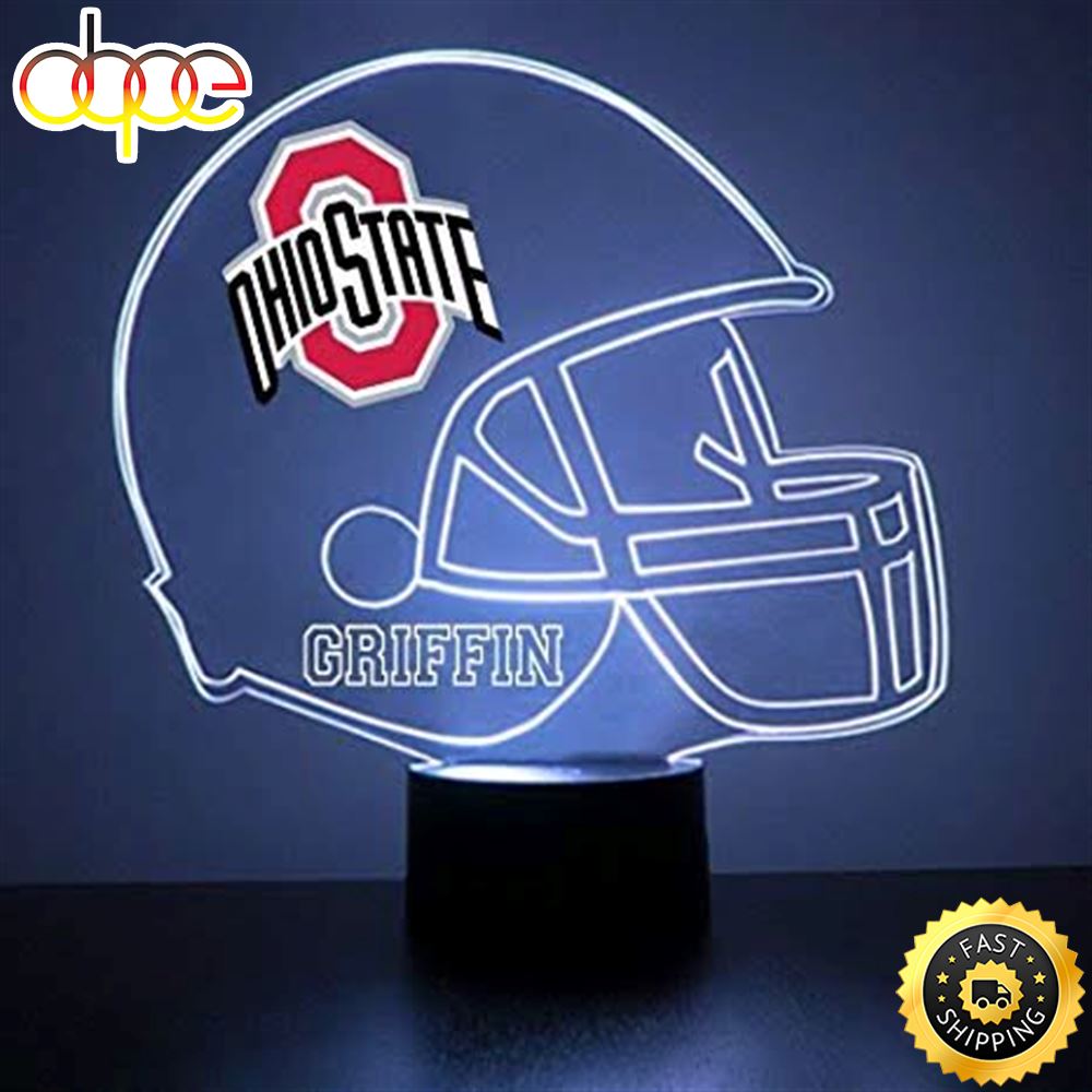 Ohio State Buckeyes Helmet Led Sports Fan Lamp