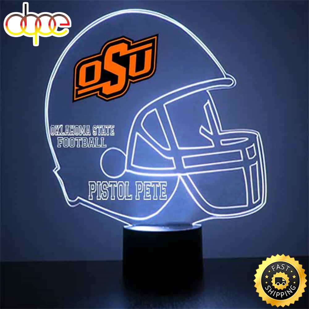 Oklahoma State University Football Helmet Led Light Sports Fan Lamp