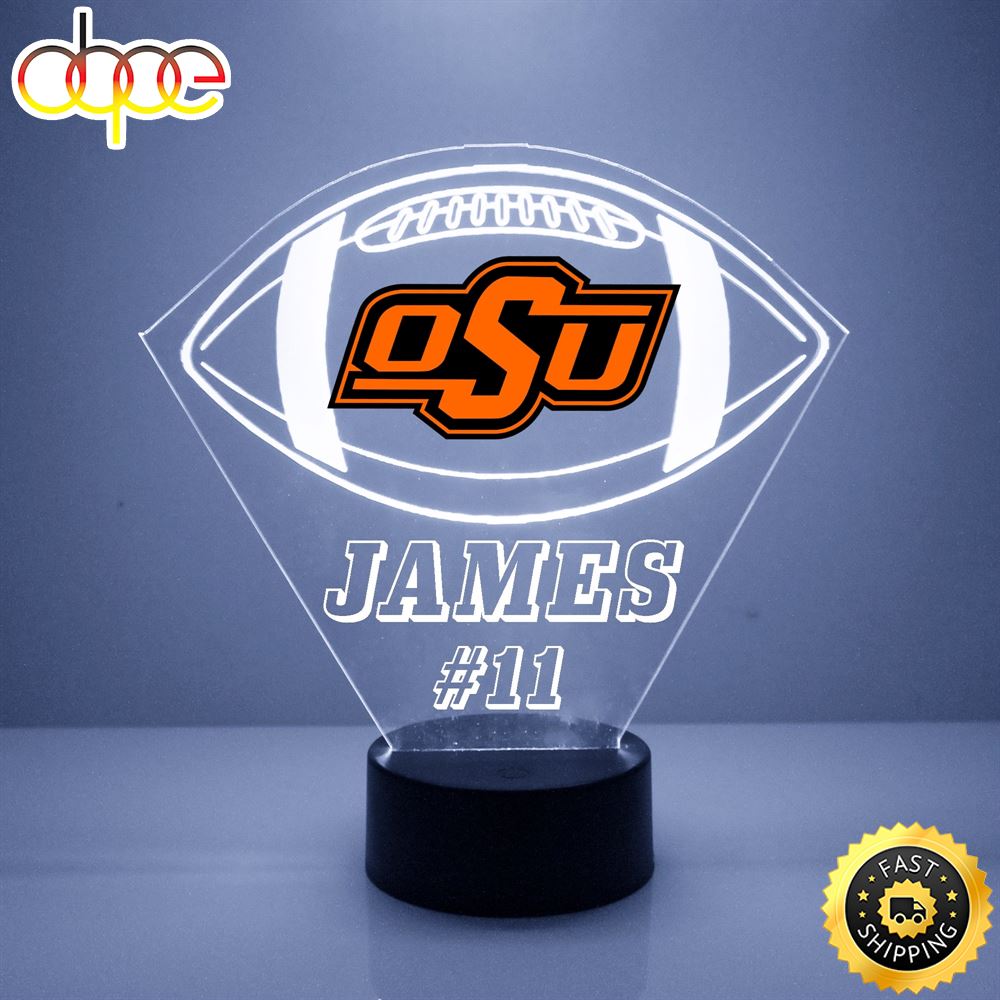Oklahoma State University Football Led Light Sports Fan Lamp