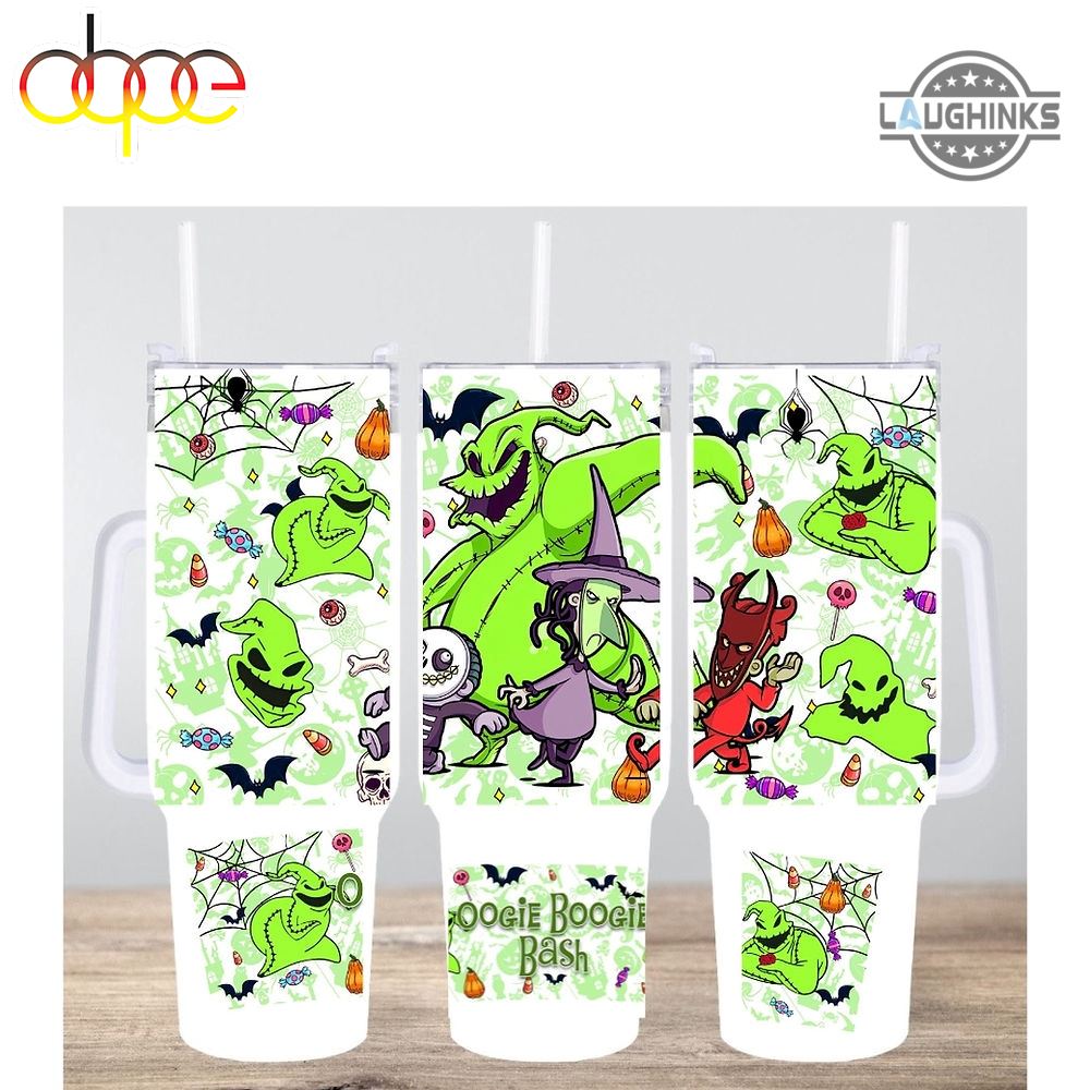 Oogie Boogie Cup 40Oz Green Monster 40 Oz Stainless Steel Tumbler With Handle Villains In Tim Burtons The Nightmare Before Christmas Stanley Cup Dupe