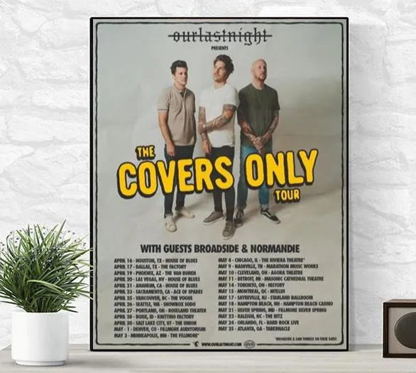 Our Last Night The Covers Only Tour 2024 Poster Canvas