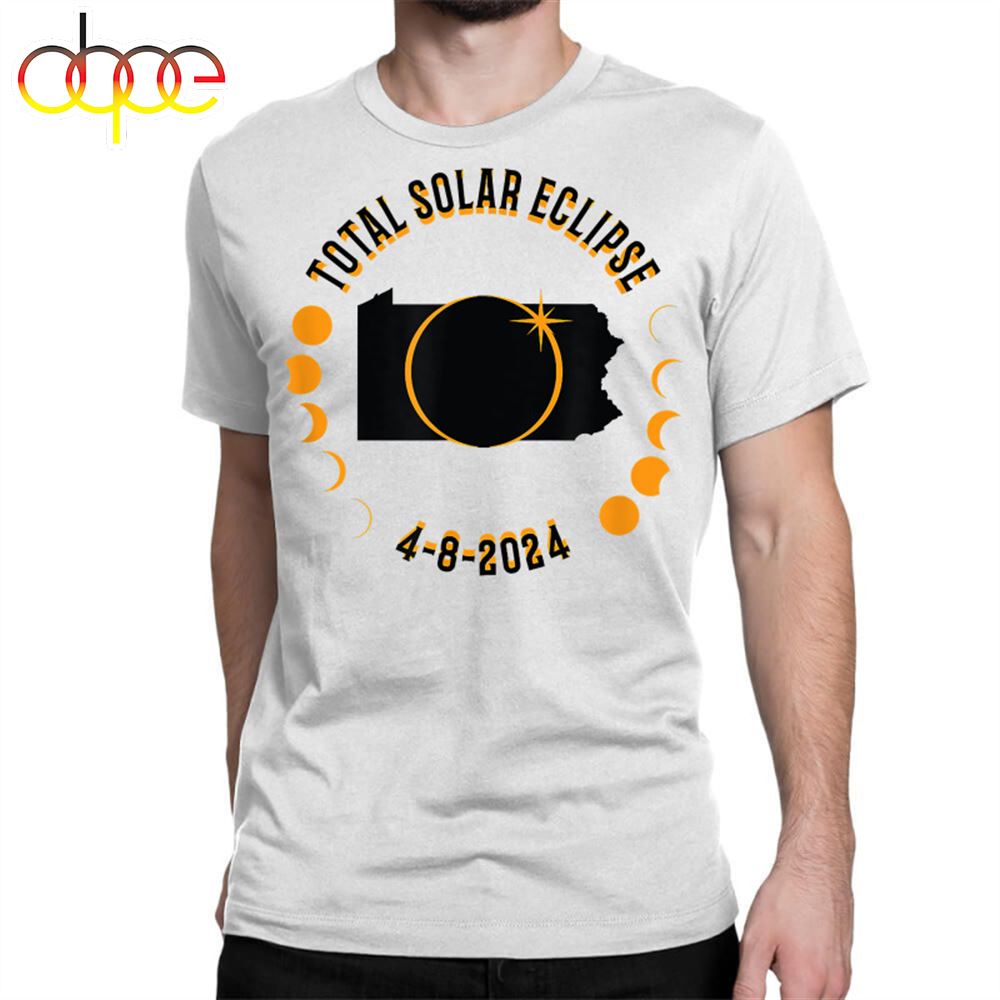 Pennsylvania Total Solar Eclipse Path 2024 Eclipse Souvenir T Shirt Classic T-Shirt