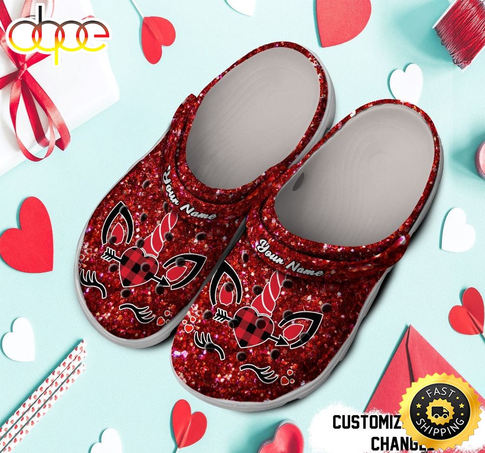 Personalized Valentine Love Gnome Clog Shoes Classic Valentine