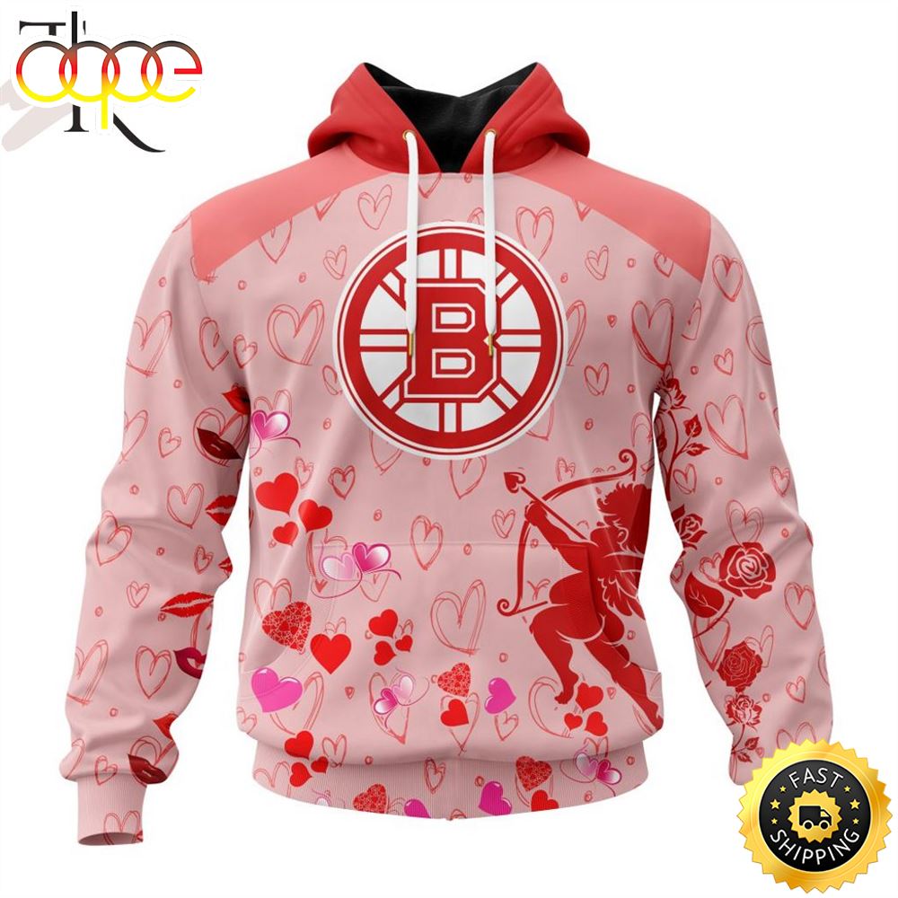 Personalized NHL Boston Bruins Special Design For Valentines Day Hoodie