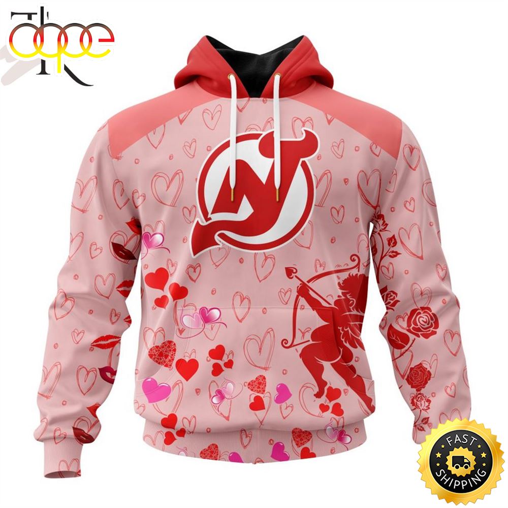 Personalized NHL New Jersey Devils Special Design For Valentines Day Hoodie