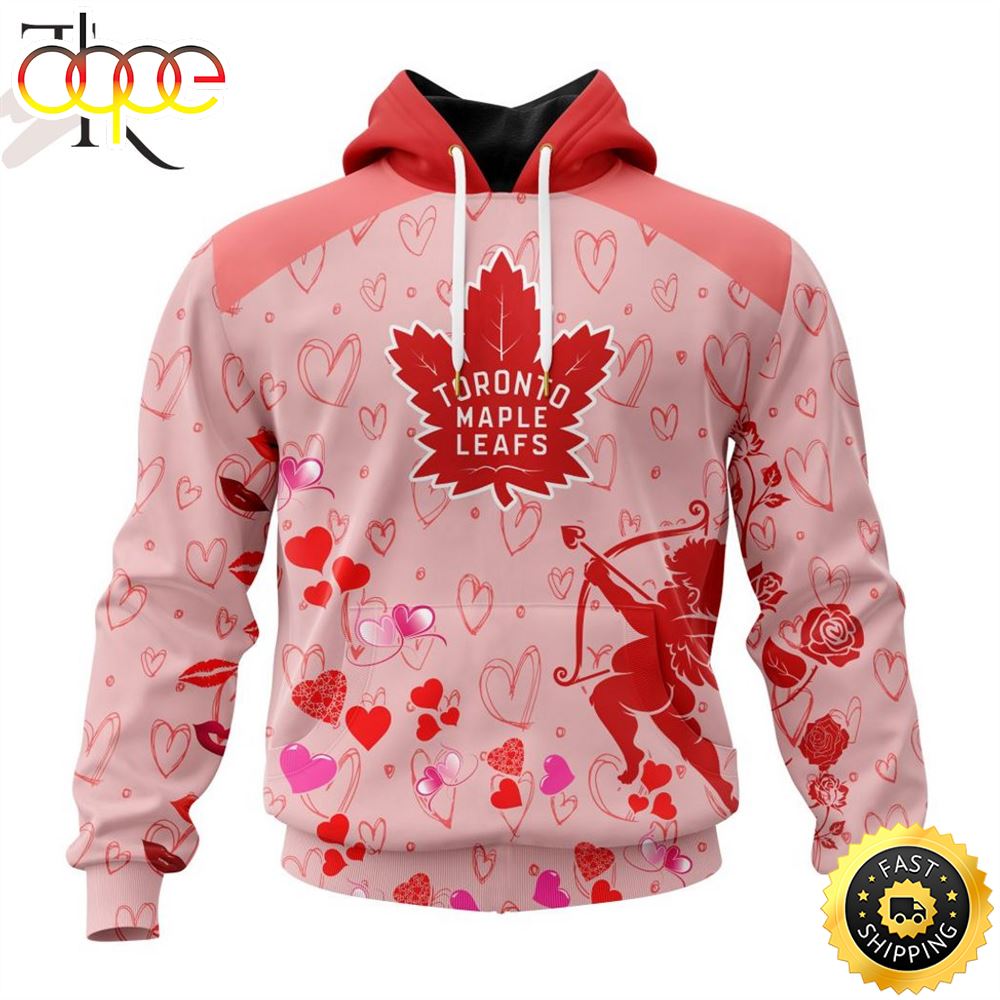 Personalized NHL Toronto Maple Leafs Special Design For Valentines Day Hoodie Gpqz5i.jpg