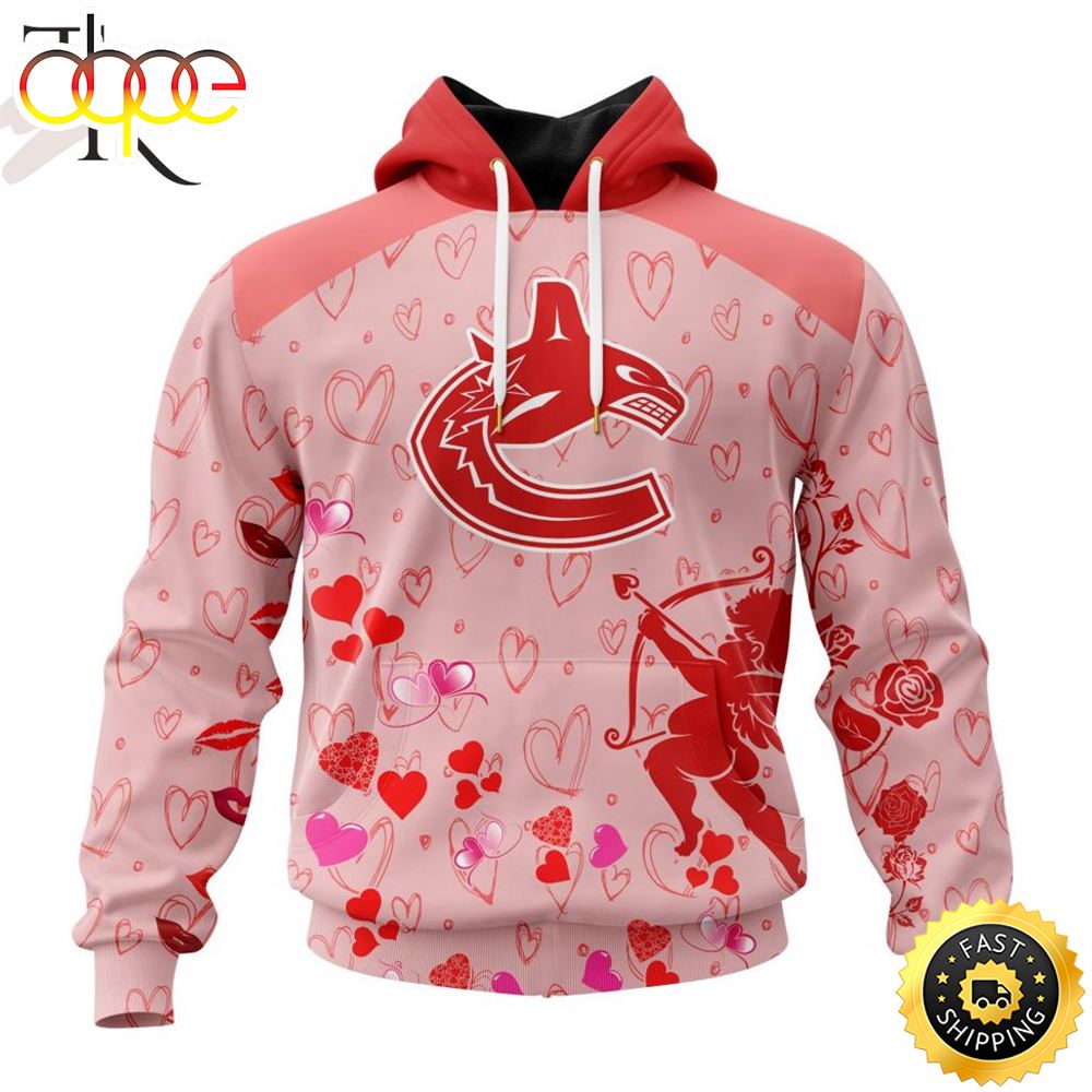 Personalized NHL Vancouver Canucks Special Design For Valentines Day Hoodie