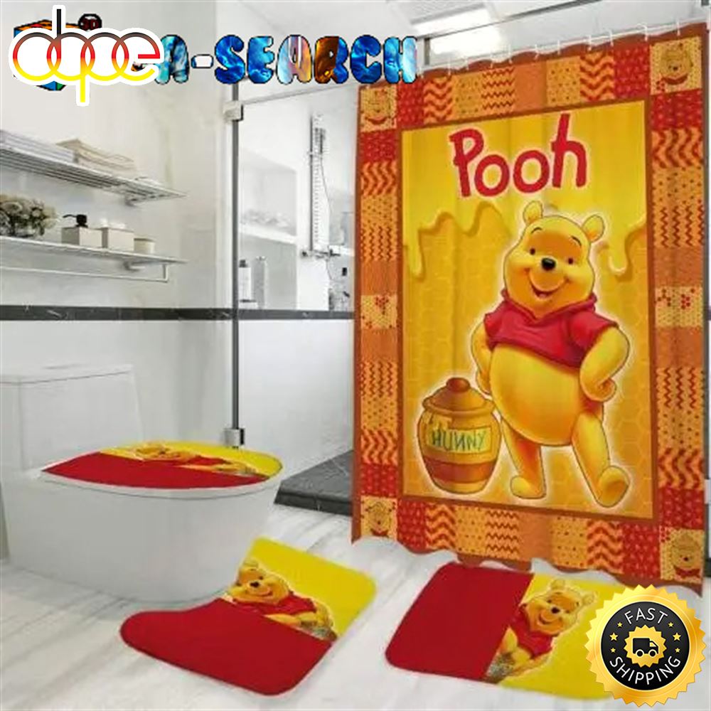 Pooh Disney Shower Curtains Bathroom Sets