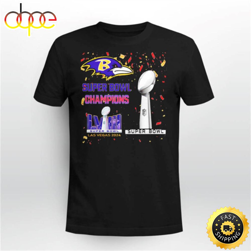 Ravens Super Bowl Champions Lviii Las Vegas 2024 Shirt