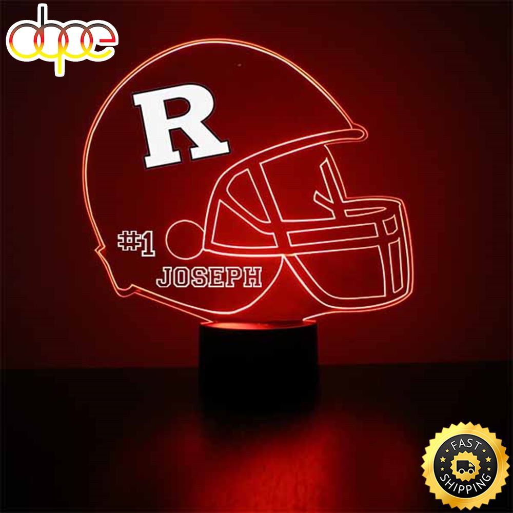 Rutgers Football Helmet Led Sports Fan Lamp