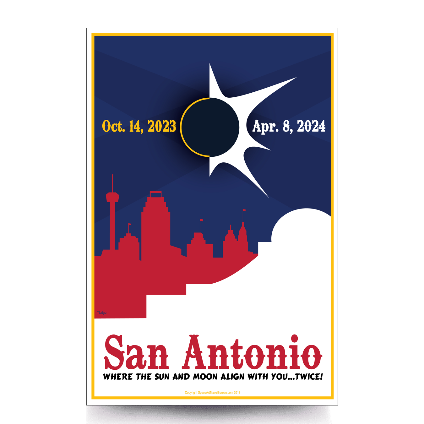 San Antonio Tx Eclipse 2023 2024 Canvas