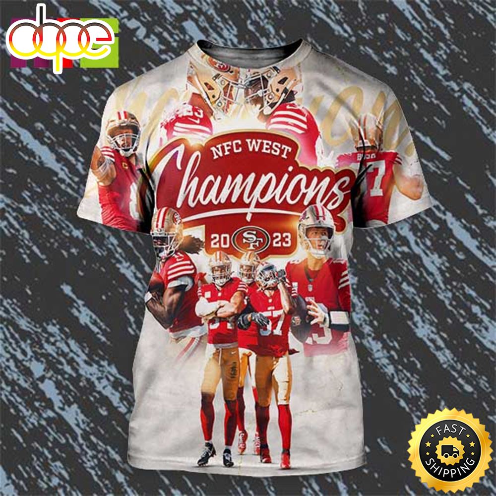 San Francisco 49ers 2023 NFC West Division Champions Back To Back All Over Print Shirt