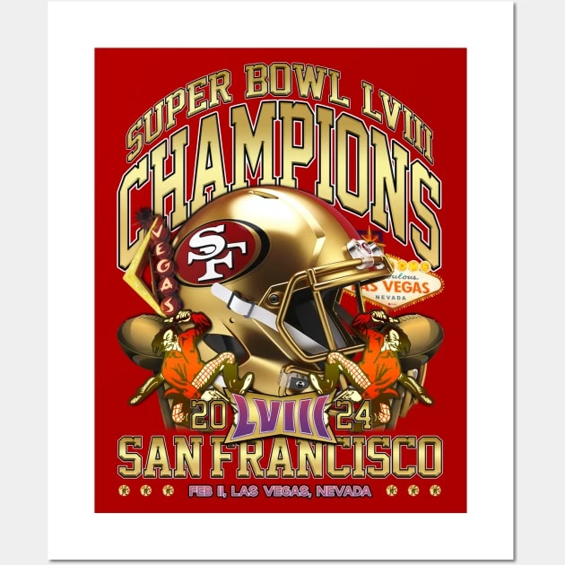 San Francisco Super Bowl Champions 2024 Gold Rush Vintage Canvas Poster Uj86qy.jpg