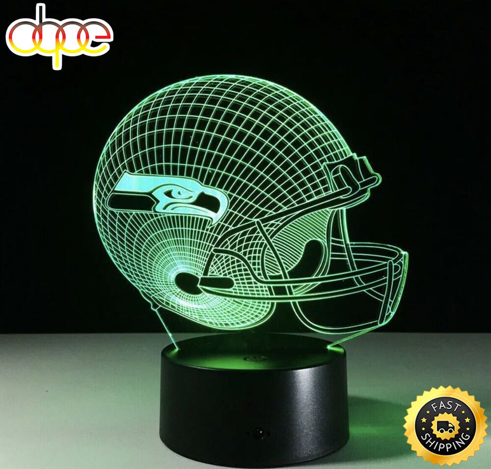 Seattle Seahawks 3d Led Light Lamp Collectible Home Decor Gift Nfl Football Team