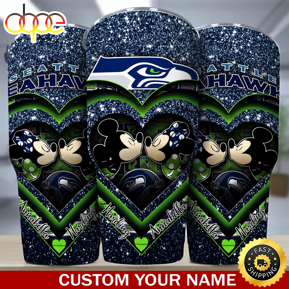 Seattle Seahawks NFL Custom Tumbler For Couples This