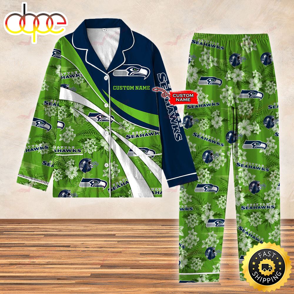 Seattle Seahawks NFL 3D Personalized Pajamas Set For Kids &amp Adult