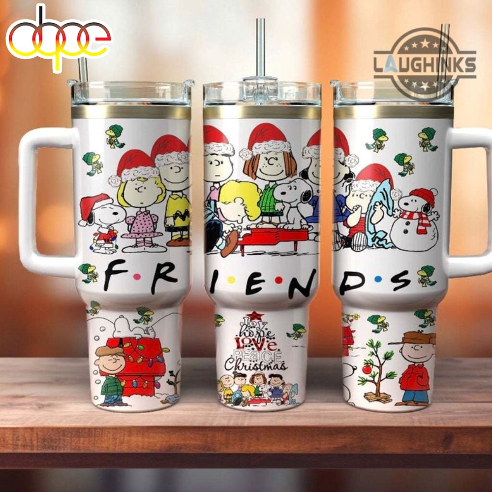 Snoopy Christmas Mug The Peanuts Stanley Cup Snoopy Woodstock Charlie Brown Friends 40Oz Stainless Steel Tumbler Snoopy Coffee Cup NEW