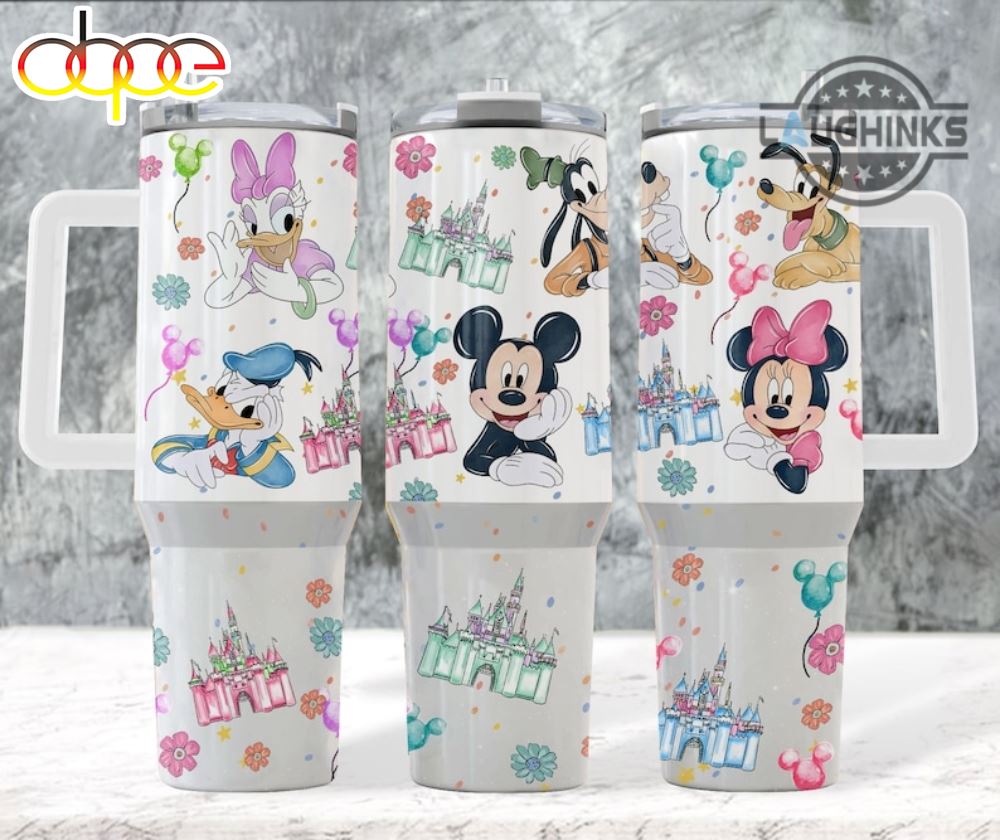 Stanley Disney Tumbler Dupe 40 Oz Disneyland Cartoon Stainless Steel Tumbler Mickey Minnie Mouse Donald Duck Goofy And Friends 40oz Quencher Tumblers New