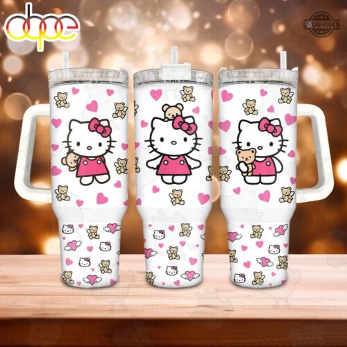 Stanley Valentines Day Tumbler 40 Oz X Hello Kitty Pink Stanless Steel ...