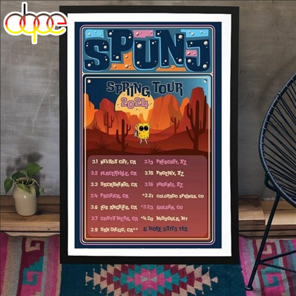 Stream Spunj Spring 2024 Tour Poster Canvas
