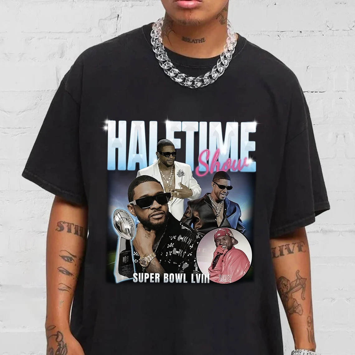 Super Bowl Halftime Show Usher Singer 2024 Shirt