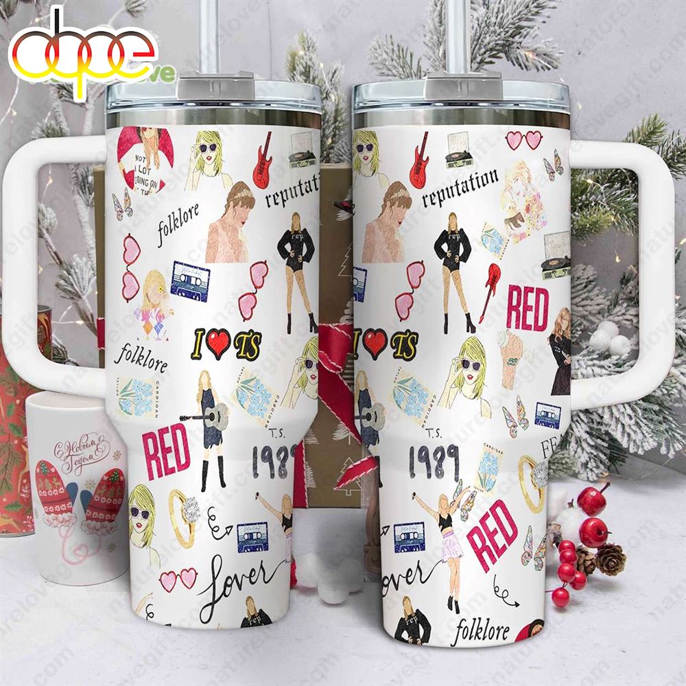 Taylor Swift Album Stanley 40oz Tumbler With Handle For Taylor's Fans