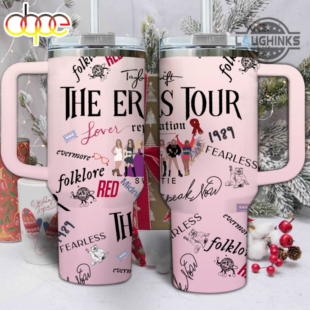 Taylor Swift Stanley Cup 40 Oz Stanley Tumbler With Handle Gift For Swiftie Red 1989 Lover Folklore Fearless Reputation Taylors Version