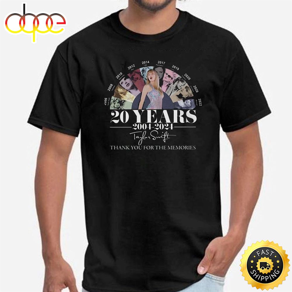 Taylor Thank You For The Memories 20 Year 2004 2024 Shirt T Shirt