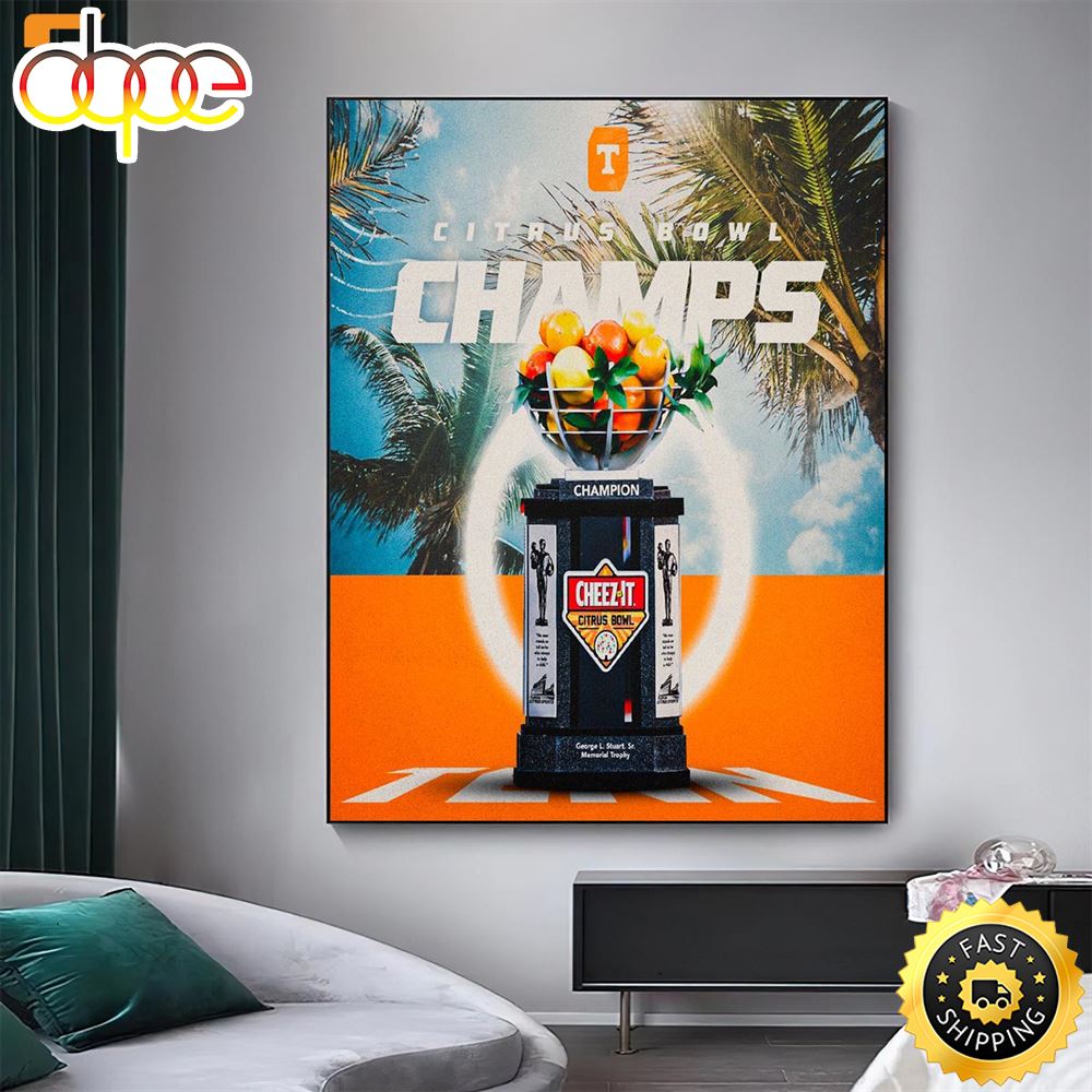 Tennessee Volunteers Is The 2024 Citrus Bowl Champions NCAA College Football Home Decor Poster Canvas