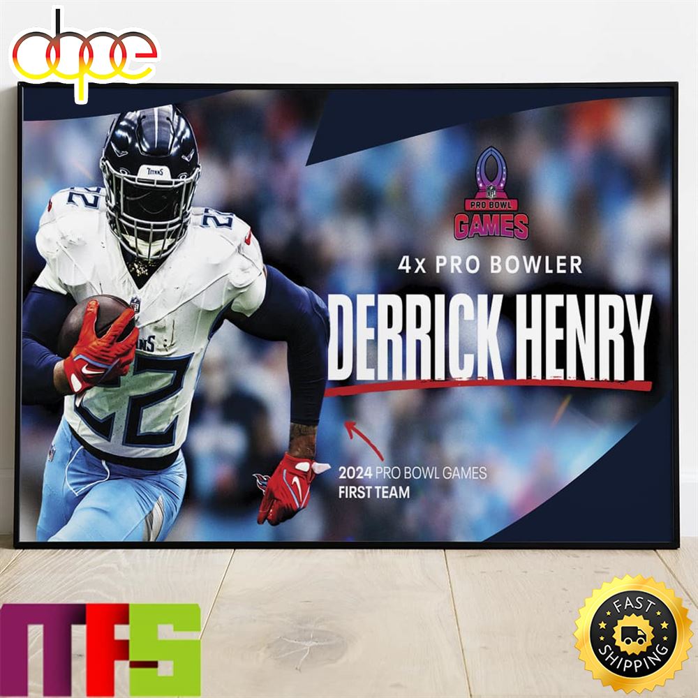 Tennessee Titans Derrick Henry Named To 2024 Afc Pro Bowl Games Roster Home Decor Poster Aehb42.jpg