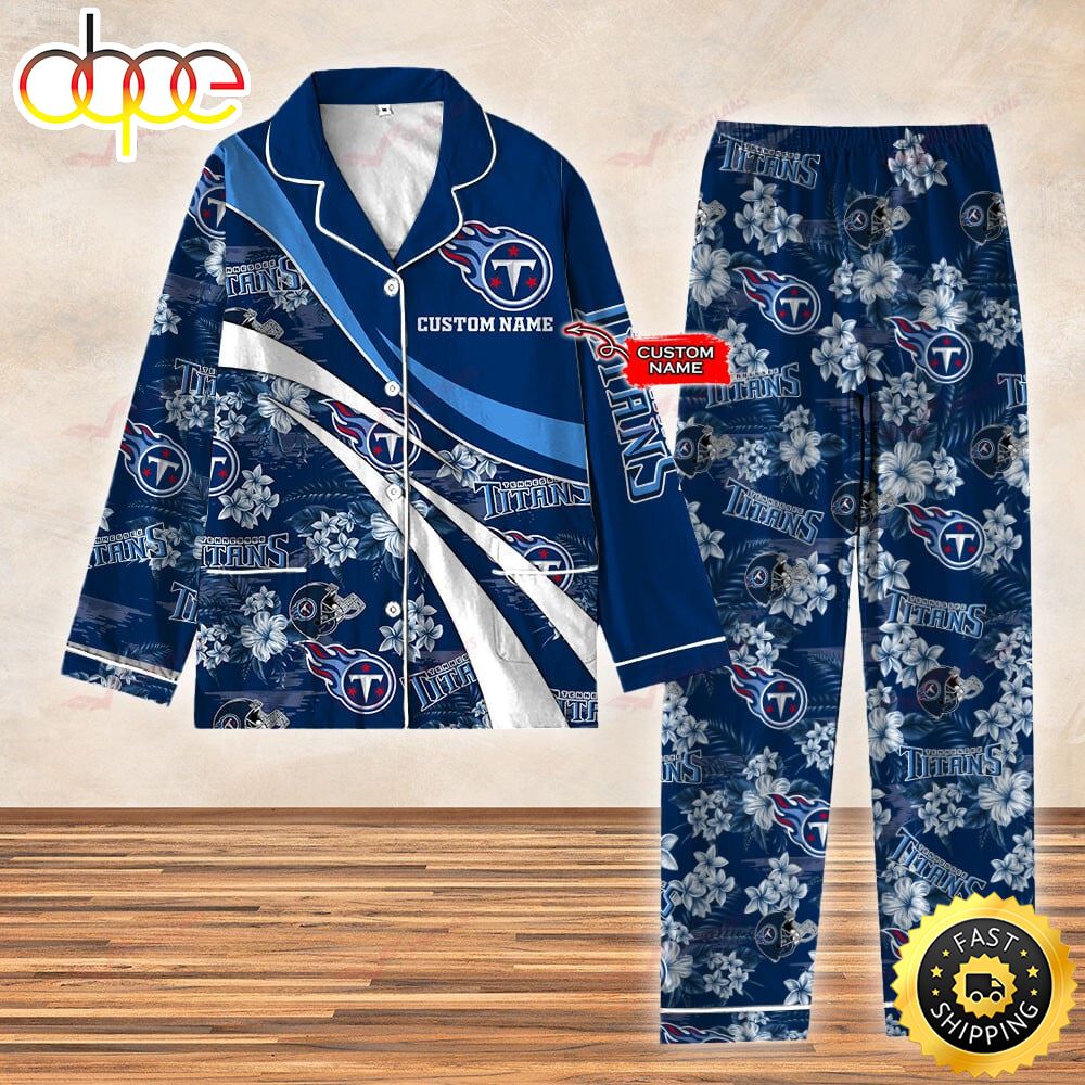 Tennessee Titans NFL 3D Personalized Pajamas Set For Kids &amp Adult
