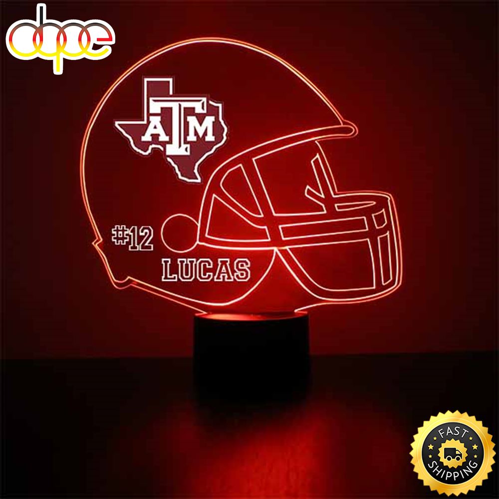 Texas AM Helmet Led Sports Fan Lamp