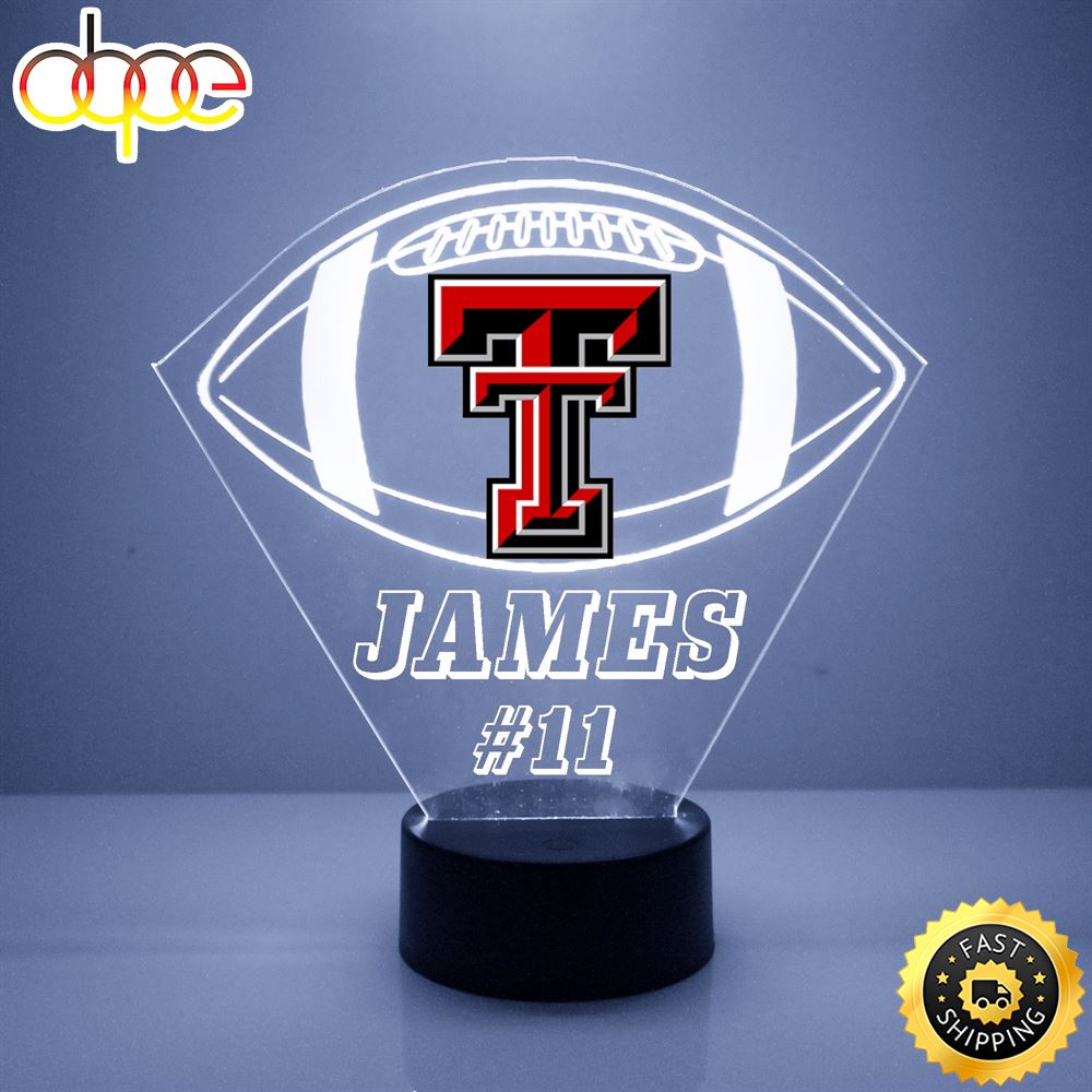 Texas Tech Red Raiders Football Led Sports Fan Lamp