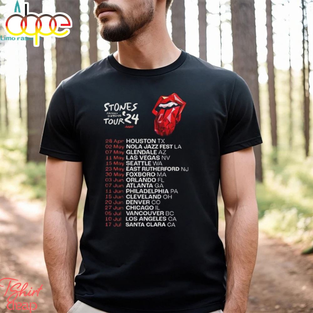 The Rolling Stones Hackney Diamonds Tour 2024 Schedule List Shirt