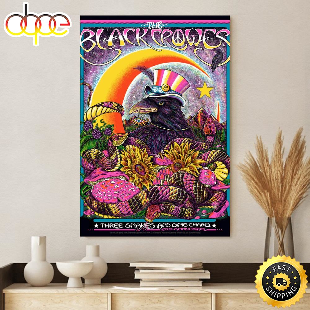 The Black Crowes Three Snakes And One Charm 25th Anniversary Poster Canvas