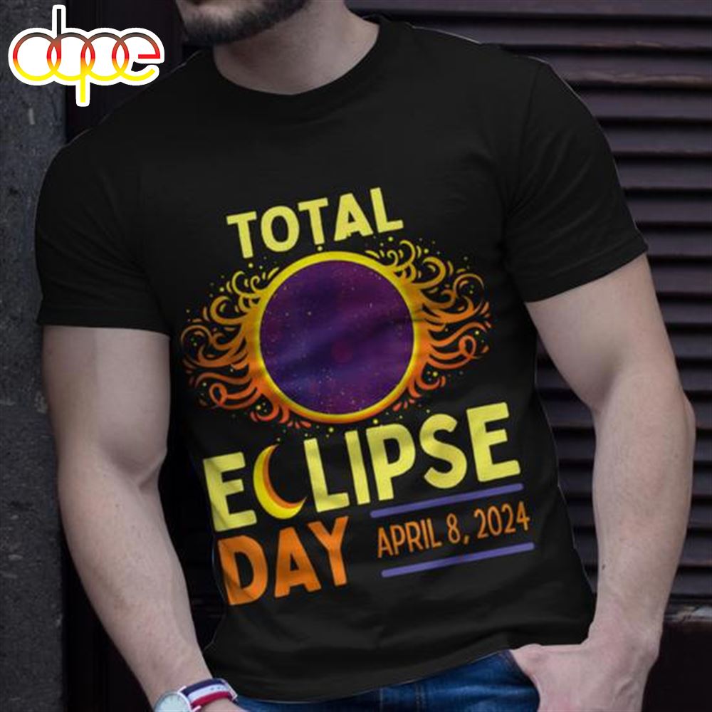 Total Solar Eclipse Day April 8 2024 Retro Sun Eclipse T Shirts
