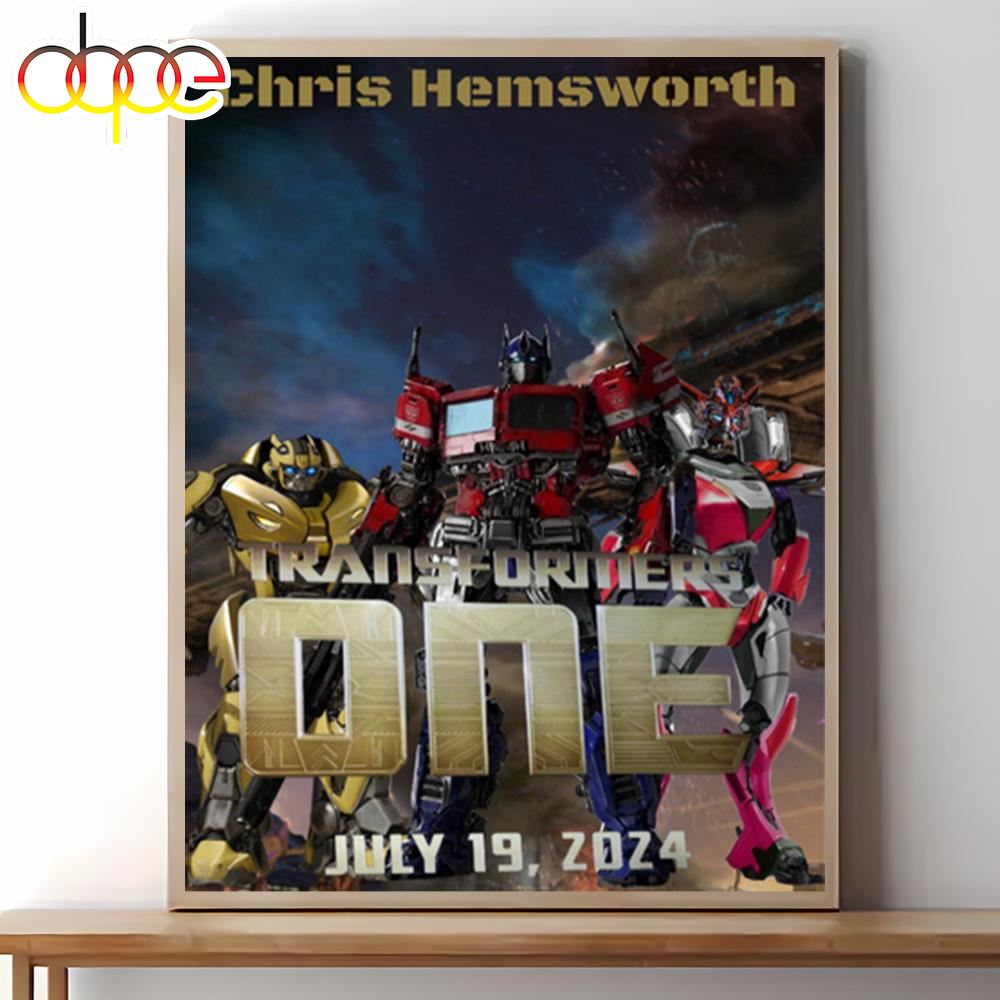 Transformers One 2024 Movie Poster Wall Art Canvas