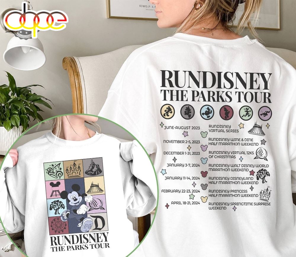 Two Sided Mickey Rundisney Marathon The Parks Tour Shirt Disneyland Mickey Marathon T Shirt