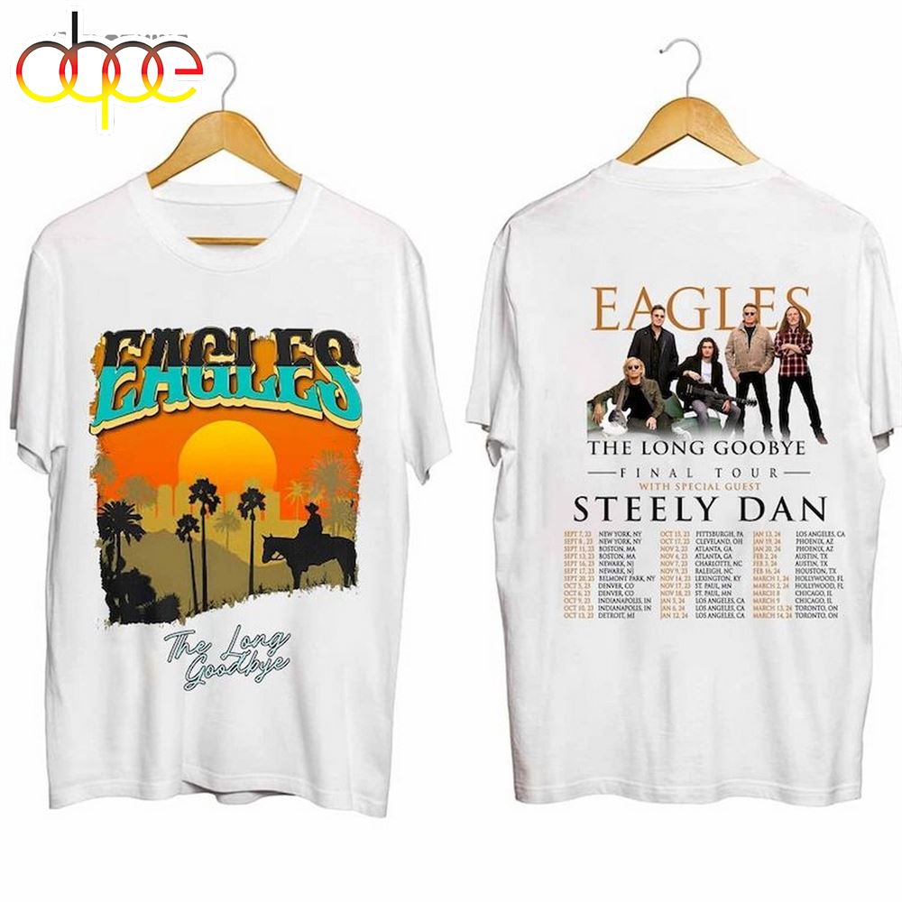 Unisex Eagles The Long Goodbye 2023 2024 Tour The California Concert Shirt