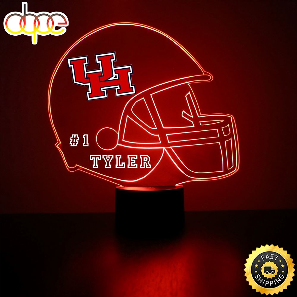 University Of Houston Cougars Football Helmet Led Sports Fan Lamp