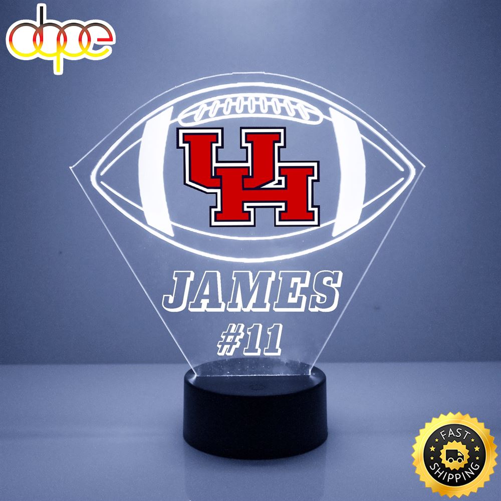University Of Houston Cougars Football Led Sports Fan Lamp