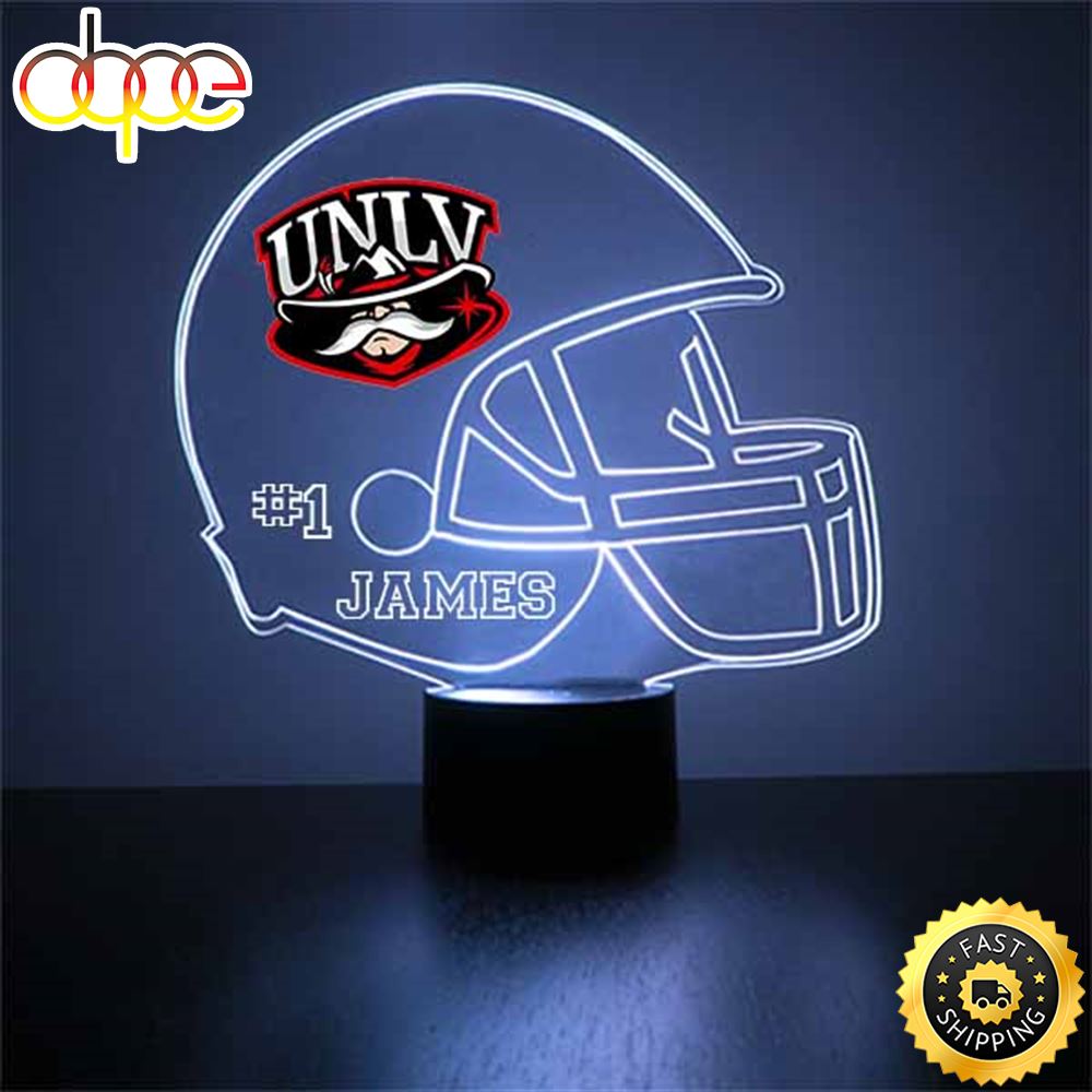 University Of Las Vegas Nevada Football Helmet Led Sports Fan Lamp