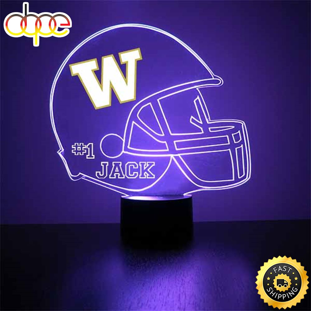 University Of Washington Football Helmet Led Sports Fan Lamp